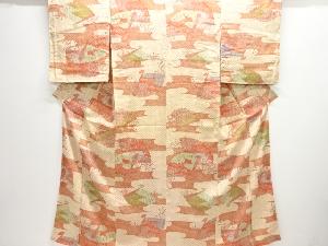 大正ロマン　檜扇模様着物